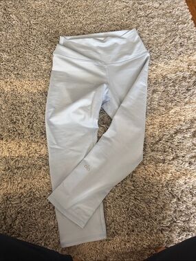 ALO Yoga Light Blue Logo High-Rise Leggings